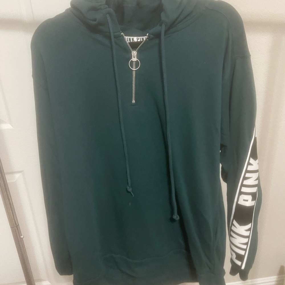 PINK 1/4 zip Hoodie